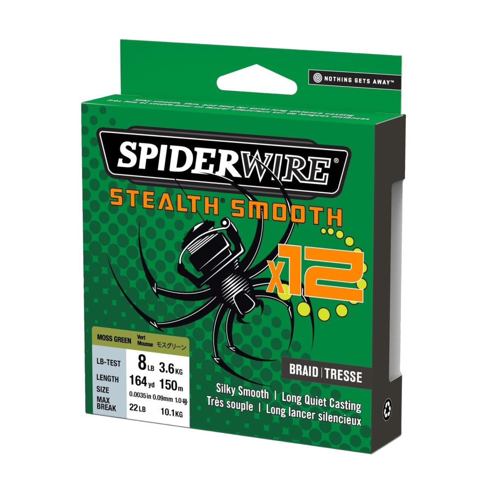 Treccia Spiderwire Stealth Smooth 12 Brins – 150m, 0,13mm, 12,7kg, Translucida, Perfetta Per Pesca Sportiva E Traina