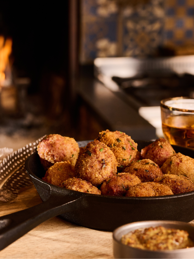 Mini croquettes de gibier aux herbes et moutarde à l’ancienne